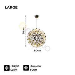 Modern Luxury LED Sparkle Ball Chandelier