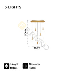 Furnitrio Modern LED Ring Chandelier