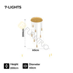 Furnitrio Modern LED Ring Chandelier