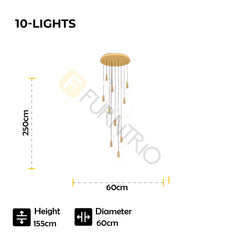Furnitrio Modern LED Ring Chandelier