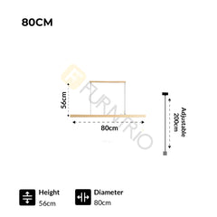 Furnitrio Wooden Pendant Lights, Modern LED Linear Hanging Lamp for Kitchen, Dining, Living Room, and Office