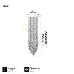 Furnitrio Modern Crystal Stone Chandelier