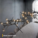 Furnitrio Postmodern Black Retro Tree Branch Shape Chandelier