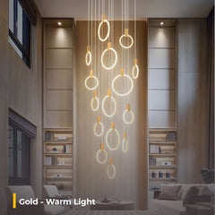 Furnitrio Modern LED Ring Chandelier