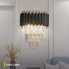 Furnitrio Modern LED Crystal Wall Sconces: Bedroom & Living Room Decor Lighting Fixture