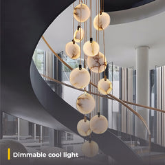 Furnitrio Modern Luxury Marble LED Chandelier