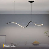 Furnitrio Minimalist Pendant Lighting LED Hanging Adjustable Dimmable Chandelier