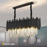 Modern Black Crystal Chandelier LED Pendant Lamp