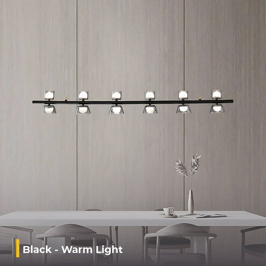 Modern Minimalist Strip Chandelier LED Ceiling Bar Light