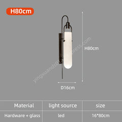 Furnitrio Modern LED Glass Wall Sconce