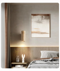 Furnitrio Travertine Cylinder Wall Lamp