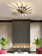 Furnitrio Modern LED Linear Chandelier