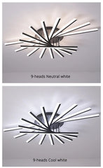 Furnitrio Modern LED Linear Chandelier