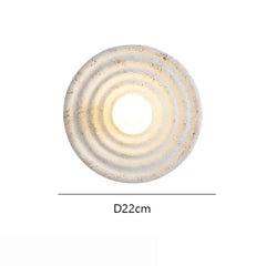 Furnitrio Wabi-Sabi Round Resin Wall Lamp