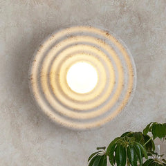 Furnitrio Wabi-Sabi Round Resin Wall Lamp