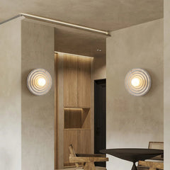 Furnitrio Wabi-Sabi Round Resin Wall Lamp