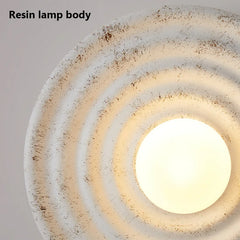 Furnitrio Wabi-Sabi Round Resin Wall Lamp