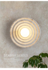 Furnitrio Wabi-Sabi Round Resin Wall Lamp