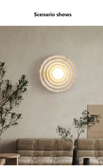 Furnitrio Wabi-Sabi Round Resin Wall Lamp