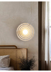 Furnitrio Wabi-Sabi Round Resin Wall Lamp