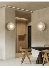 Furnitrio Wabi-Sabi Round Resin Wall Lamp