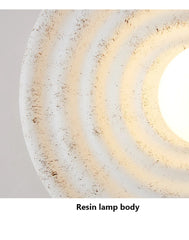 Furnitrio Wabi-Sabi Round Resin Wall Lamp