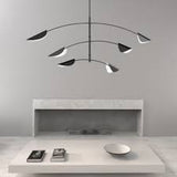 Nordic LED Long Arm Hat Chandelier and Wall Lamp